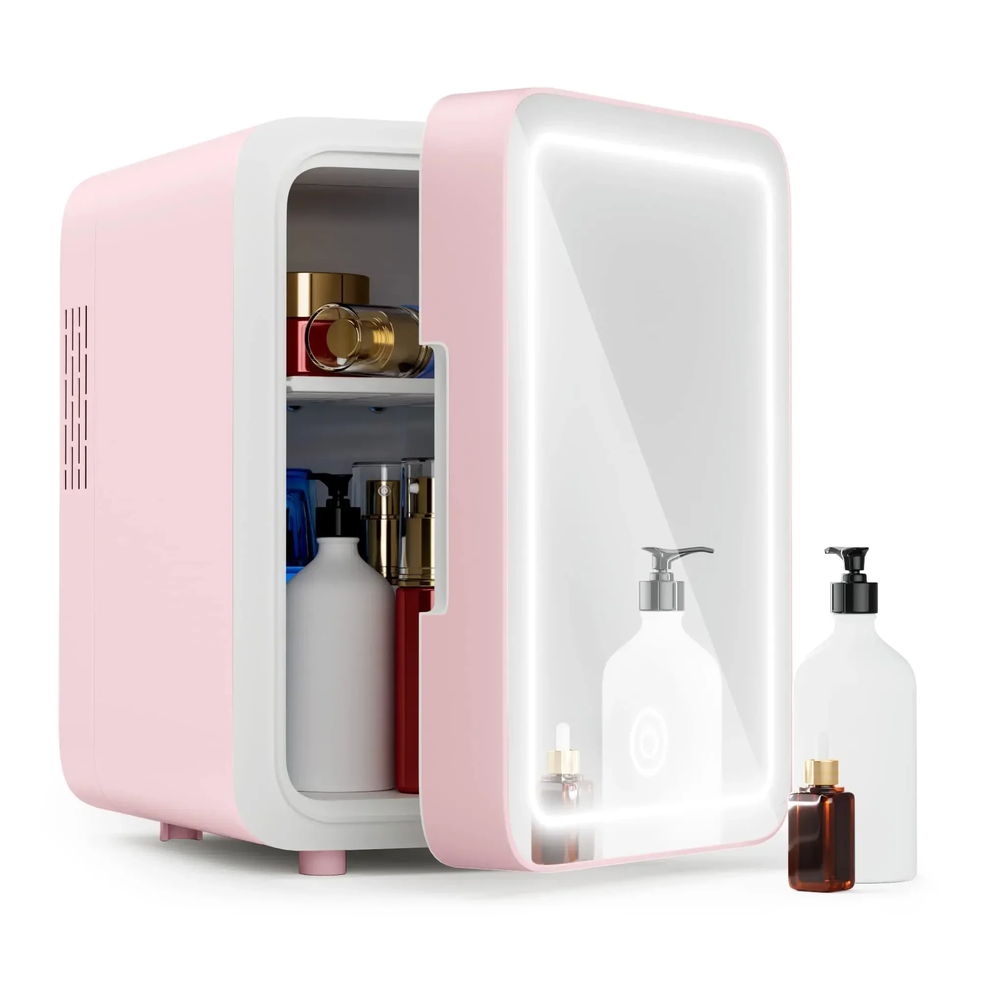 

Portable 4L Mini Fridge for Car, Camping, Travel, Skincare Drink Cooler and Warmer, Small Fridge for Drinks, Snacks, Dormitory