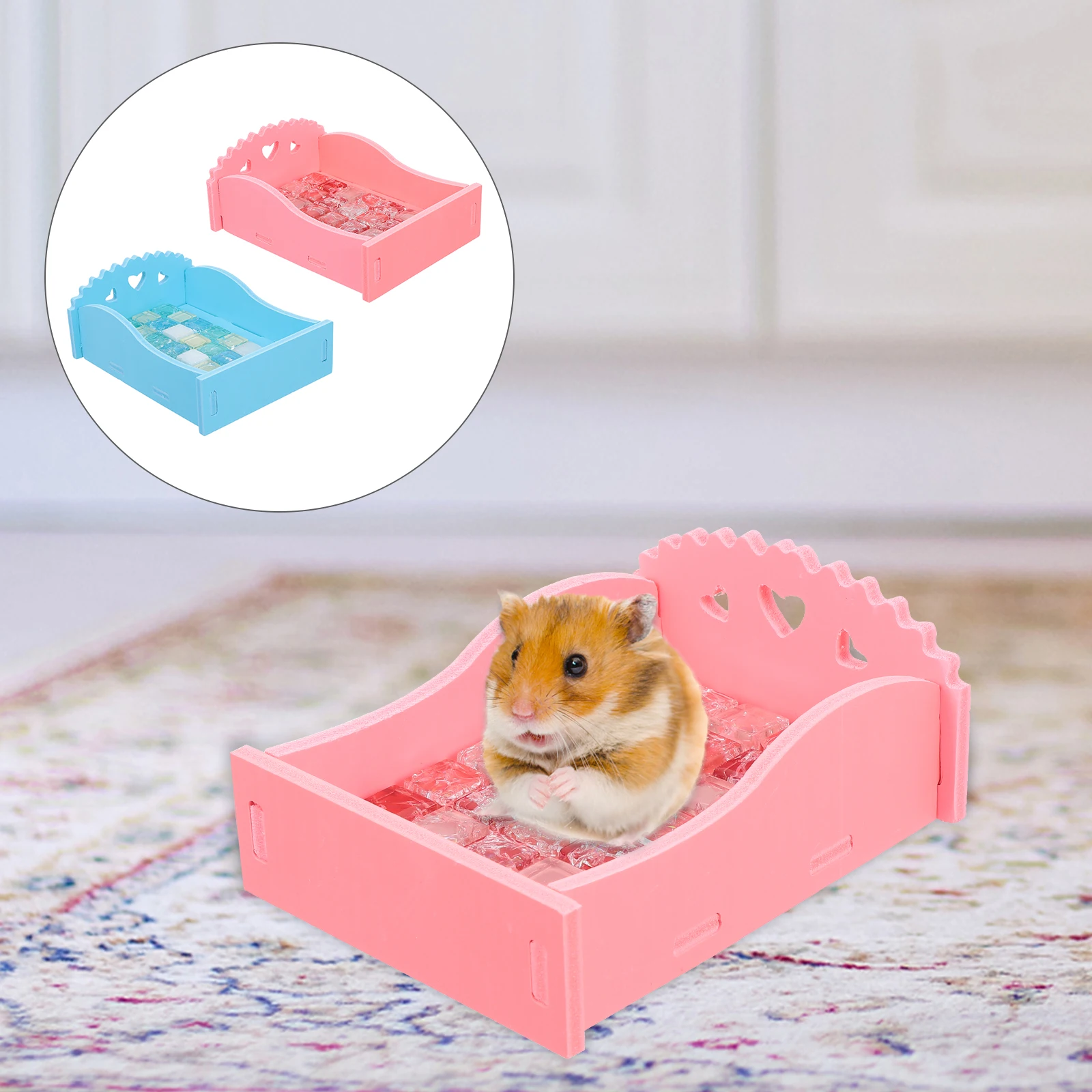 

2Pcs Hamster Bed Pet Cooling Mat Small Pets Bedding Smooth Reusable Rabbit Cage Hamster Summer Bed PVC Material