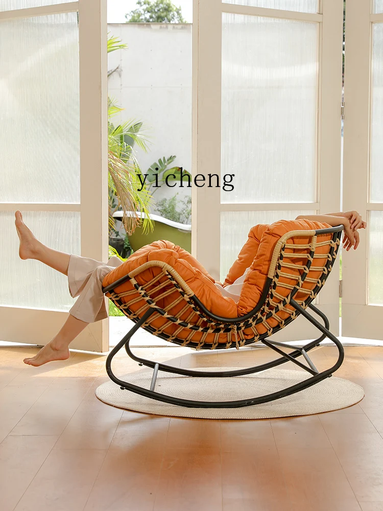 

Balcony Leisure Rocking Chair Recliner Home Indoor Sofa Adult Lazy Rattan Chair Single