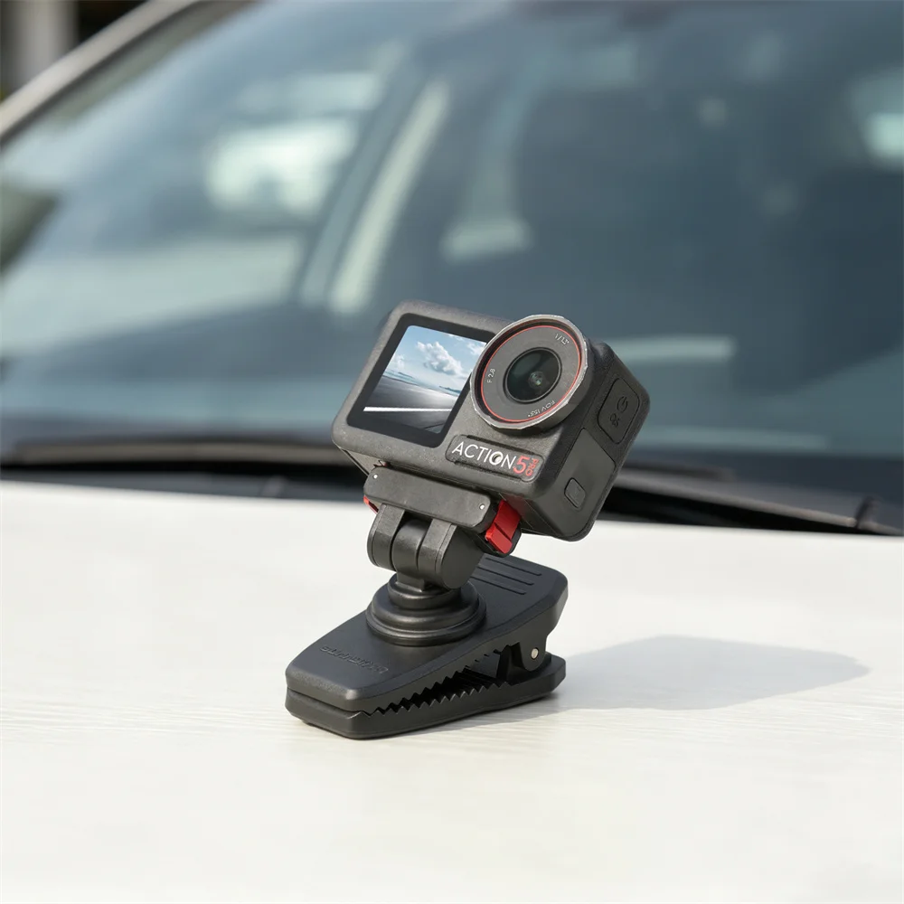 ​Super Magnetic Base Backpack Clamp Angle Adjustable Action Camera Vertical-Horizontal Mount for Osmo 360/ Action 5 Pro/4/3/2