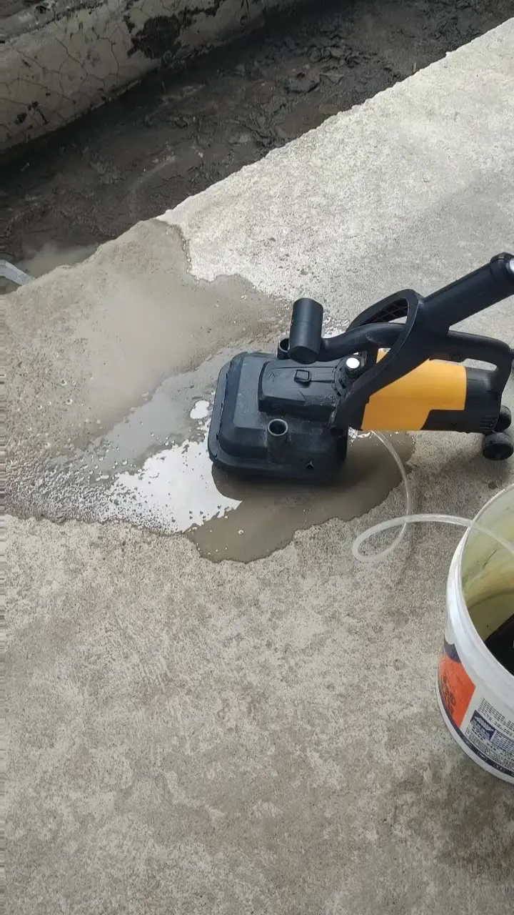 3800W Handheld Rough Grinder Dust-free Plasterer Long Rod Polishing Floor Grinder Concrete Grinding Machine