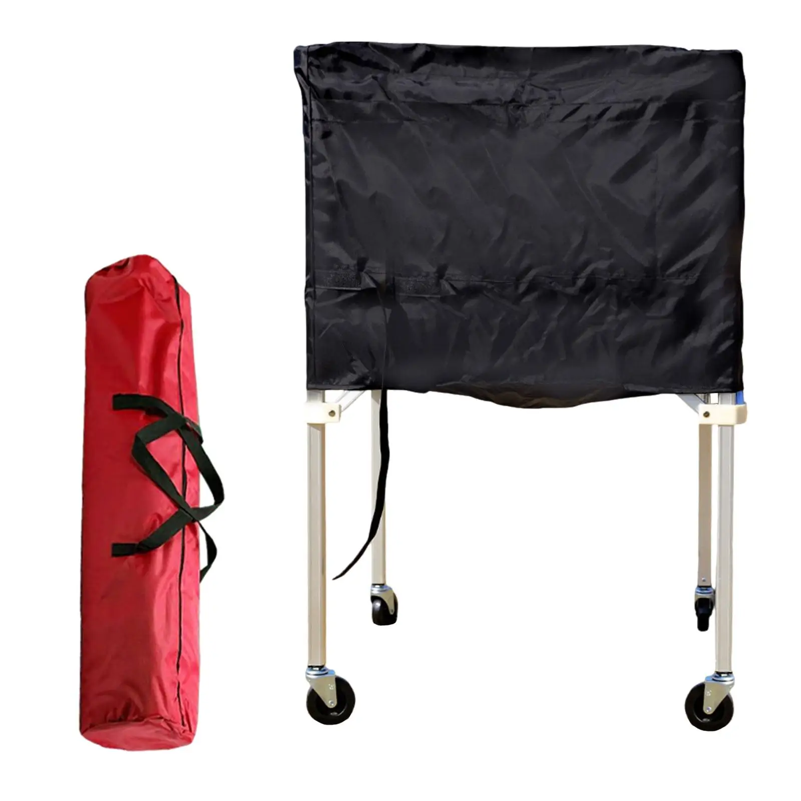 Rolling Sports Ball Cart Foldable Ball Storage Cart Multipurpose Indoor Outdoor Garage Sports Ball Cage for Tennis Basketball