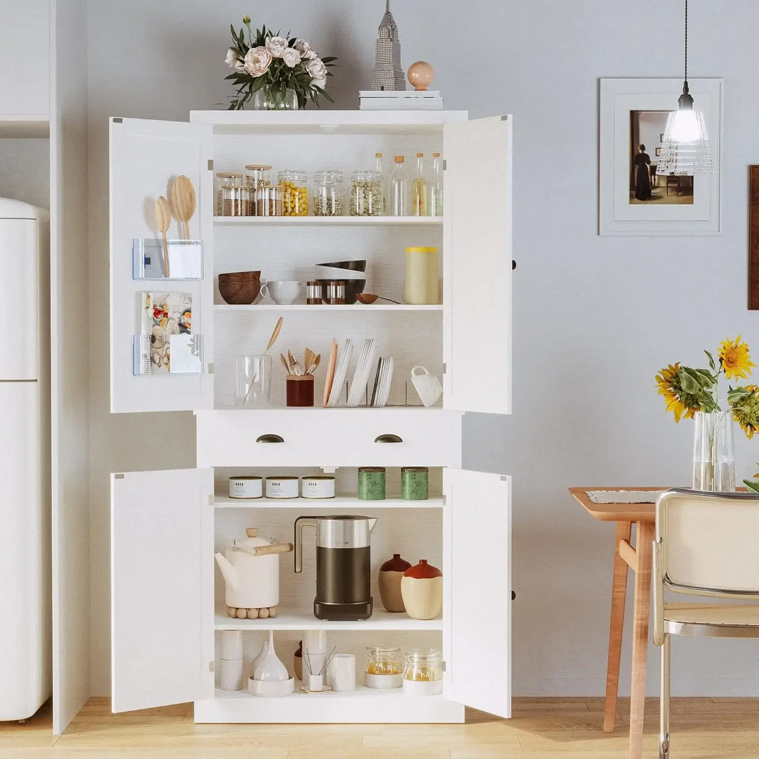 Kitchen Pantry Storage Cabinet 72