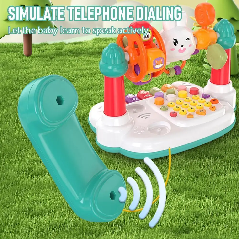 

Multifunctional Telephone Education Toy for Clildren Music Toy Multi Sensory Training Toy Rotating Piano Keyboard Toy