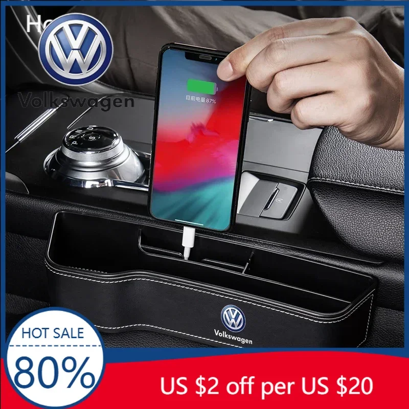 

Органайзер для зазора сиденья автомобиля Volkswagen (VW) для моделей GTI, Polo, Golf, Passat, Tiguan, Arteon, Touareg, Taigo, Caddy, Jetta, Beetle