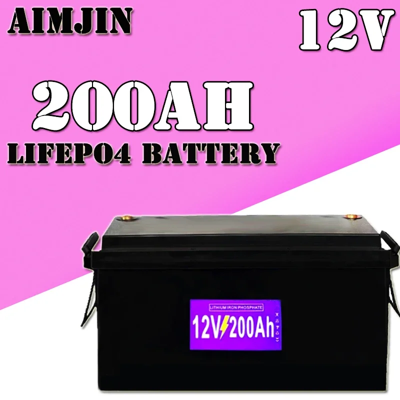 12V Battery 20Ah 50Ah 200Ah LiFePo4 Battery Pack Lithium Iron Phosphate Batteries Built-in BMS for Solar Boat No Tax