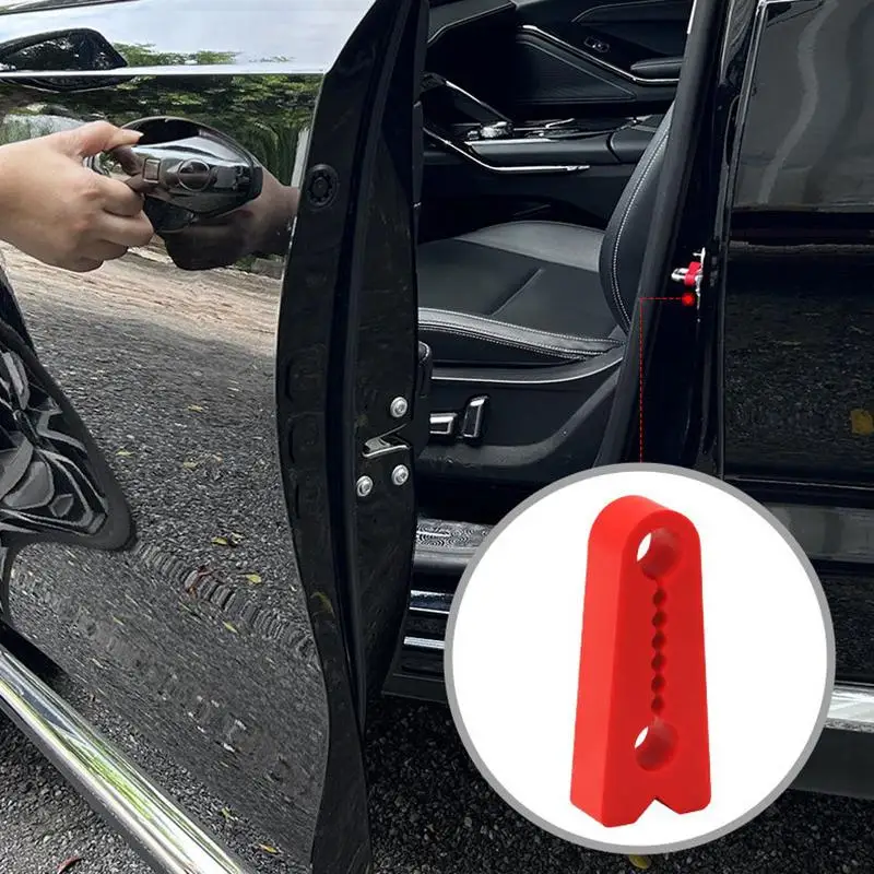 New 4pcs Car Door Lock Shock Absorber Silicone Cover Noise Reduction & Anti-Collision Pad Universal Latch Protector Auto Door
