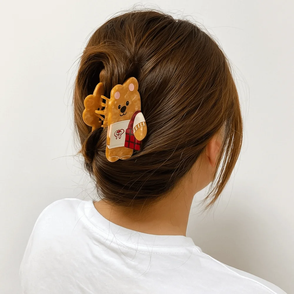 

Модный корейский стиль, мультяшный медведь, акула, зажим, уксусная кислота, кавайный милый зажим для волос, бант, креативный маленький коготь для волос для девочек