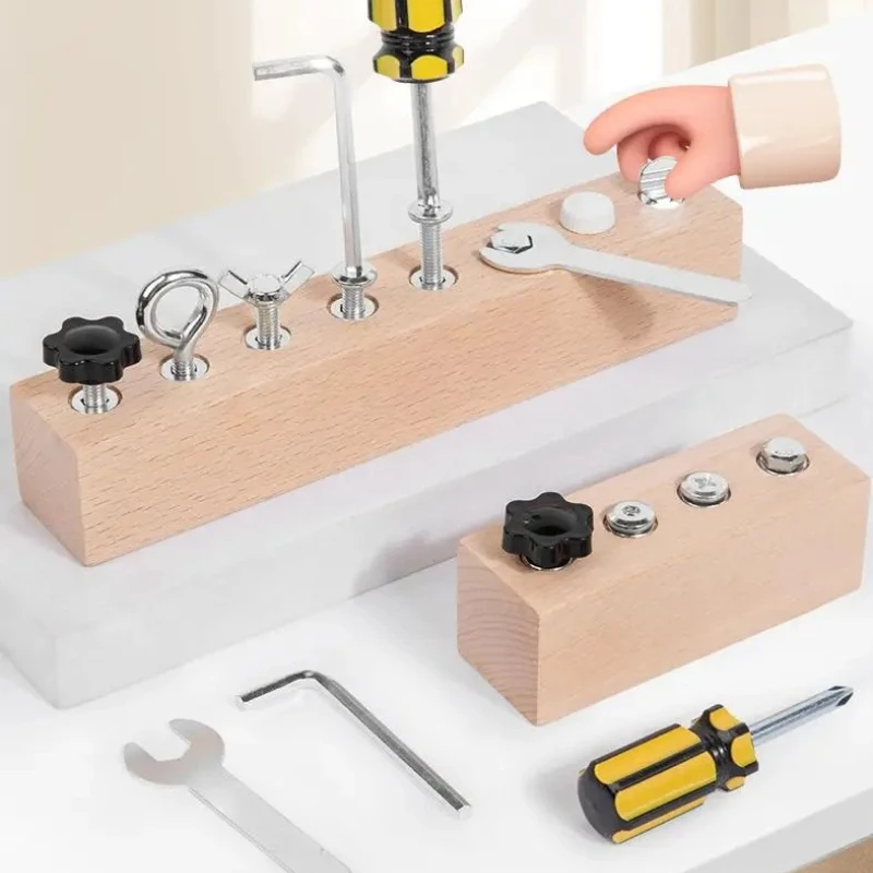 Kids Wooden Screw Nut Disassembly Toy - Early Education Montessori Fine Motor Skills Trainingimprove Patience And Concentration