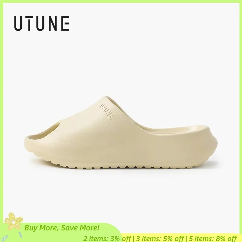 

UTUNE Women's 4.5cm Thick Sole Slippers - Lightweight Non-Slip EVA Summer Sandals for Indoor and Outdoor Use Beach Sandals