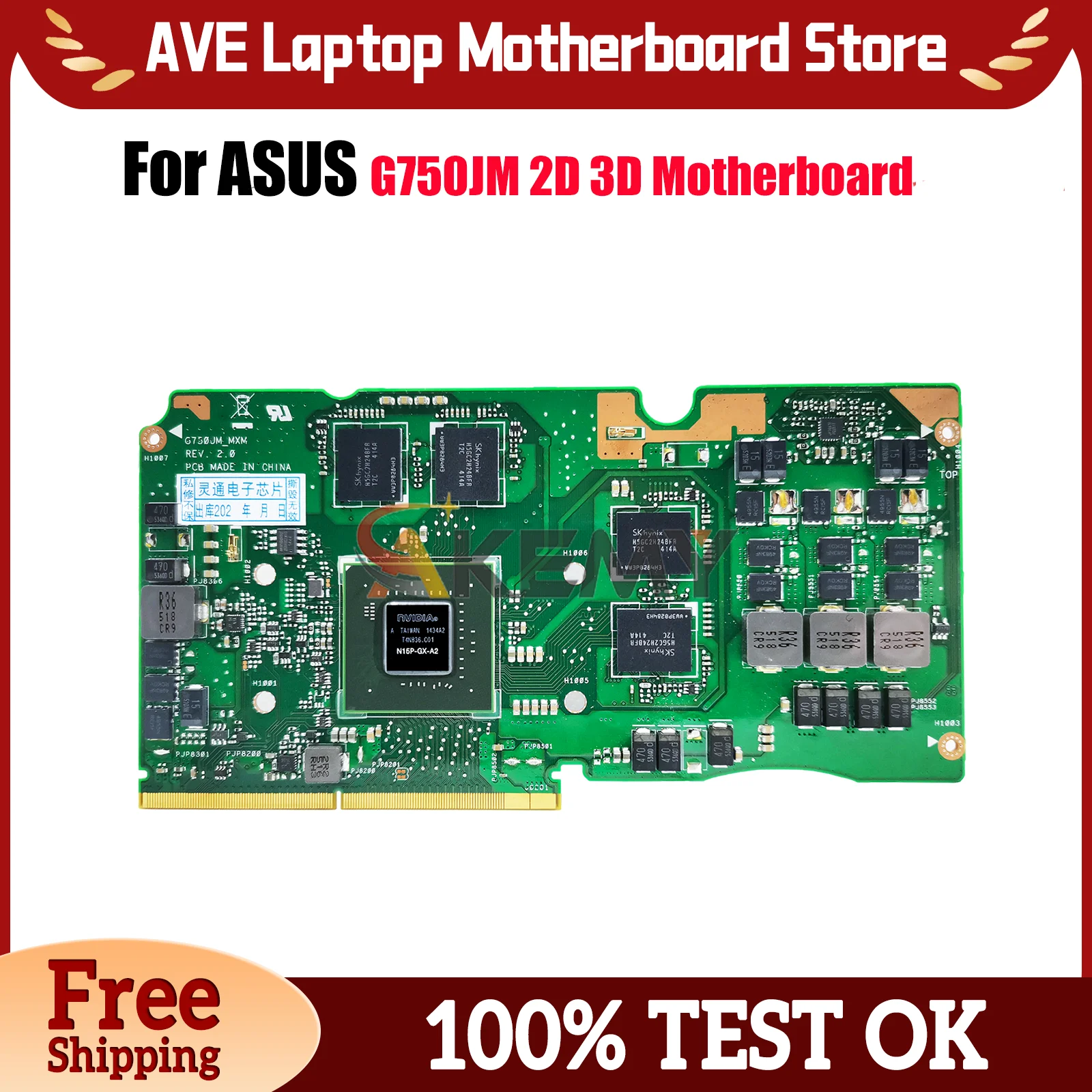 

G750JM Laptop Motherboard For ASUS ROG G750JM G750JZ G750JW G750JH G750JX G750J G750JY Notebook Mainboard tests OK fast ship stk