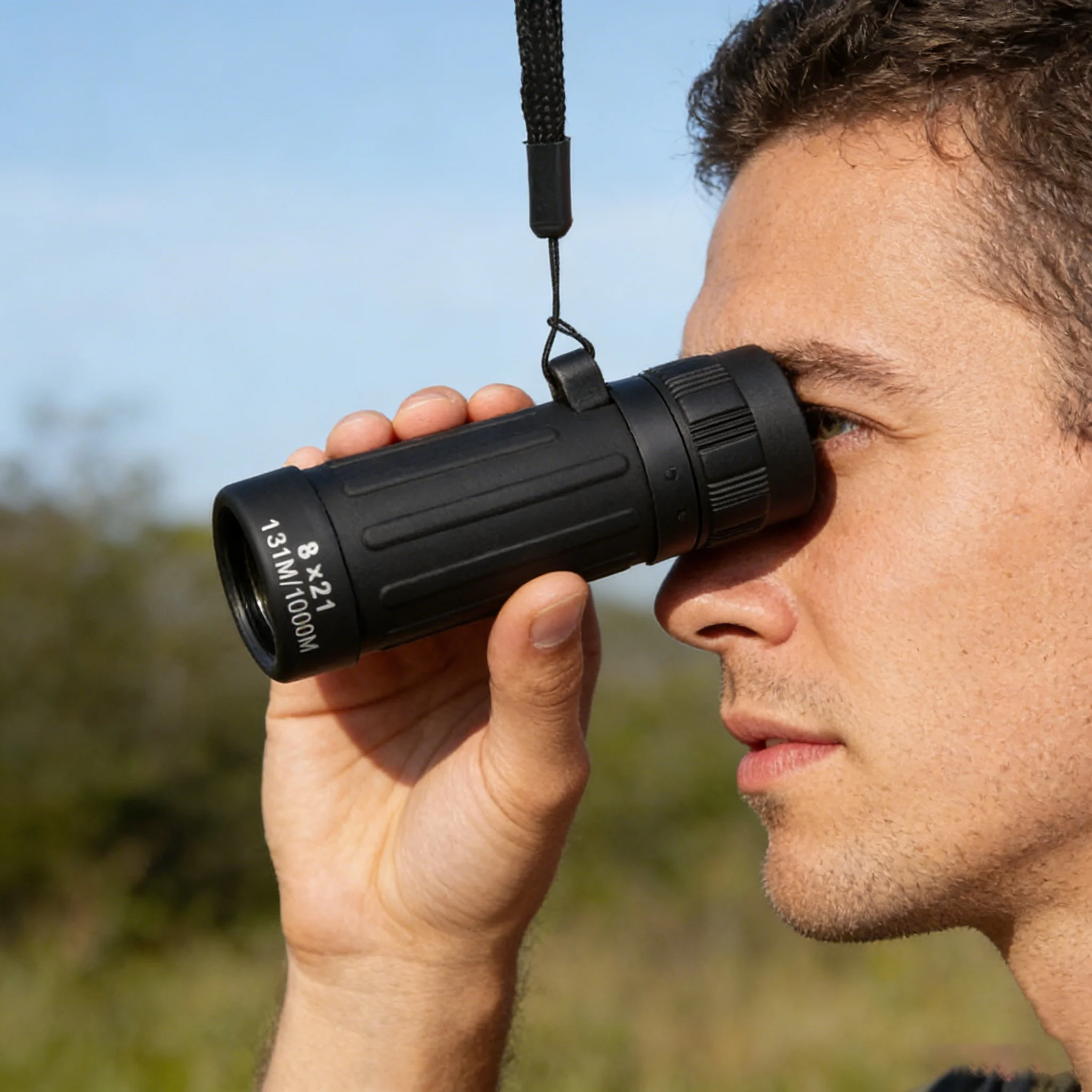 8x21 Mini Monocular Telescope Portable Monocular for Hiking Camping and Travel  Entry-level Pocket Telescope with Carry Pouch