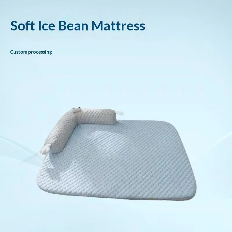 

Cross-border Summer Cooling Ice Pad Ice Bean L-shaped Pillow Dog Bed Thin Pet Pad Soft and Breathable cat Nest Wipe Clean
