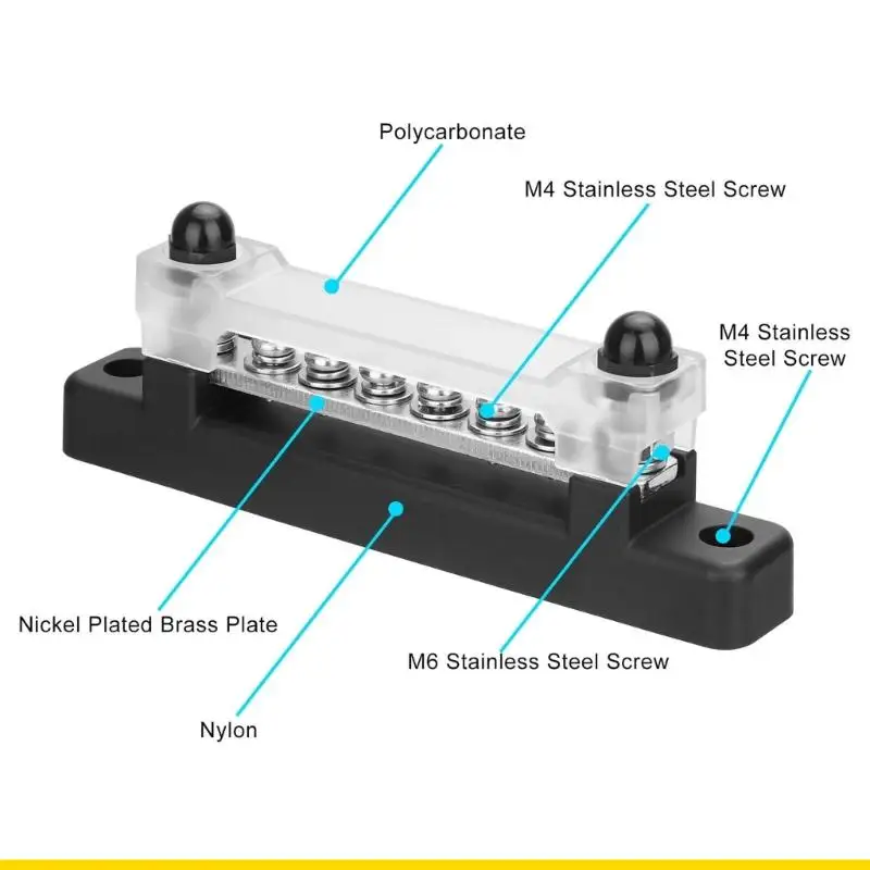 SZCH 150A 6 Circuit Busbar Connector Set For Recreational Vehicle And Yachts Boat