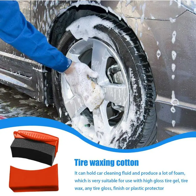 Car Tire Applicator Pads Reusable Tire Sponges Polishing Sponge Wax Buffing Pads Polishing Wax Buffing Pads Reusable Tire