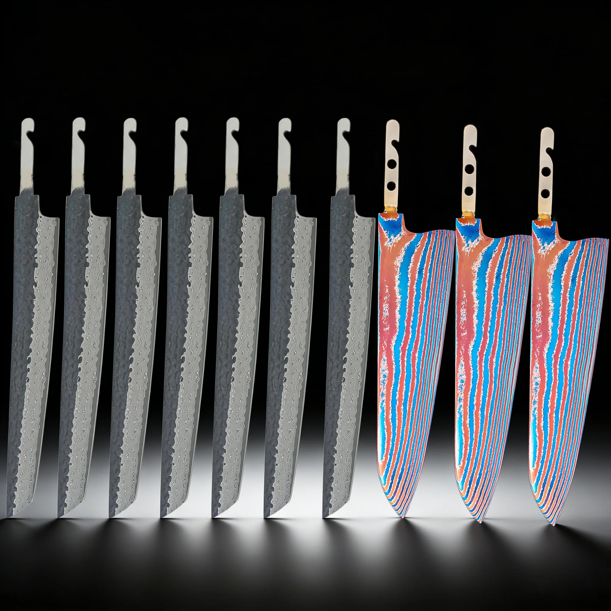 

Набор кухонных ножей из 1/2/3/4/5/6/7 предметов, лезвия из дамасской стали 67 слоев, нож для сашими, лезвие для шеф-ножа из титановой дамасской стали