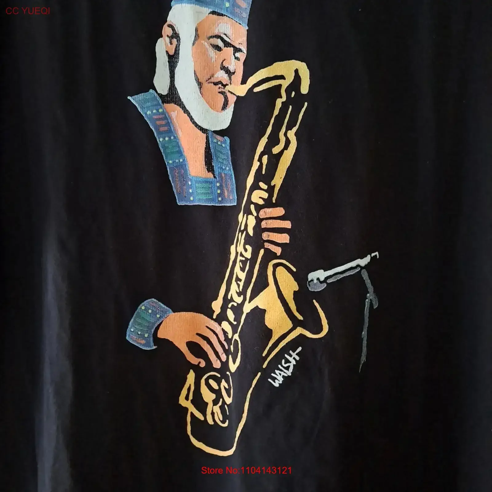 Pharoah Saunders Jazz Headz T Shirt Mens 2XL Usa Cotton Walsh Artists  vintage Washed Comfortable homme Stylish Slightly