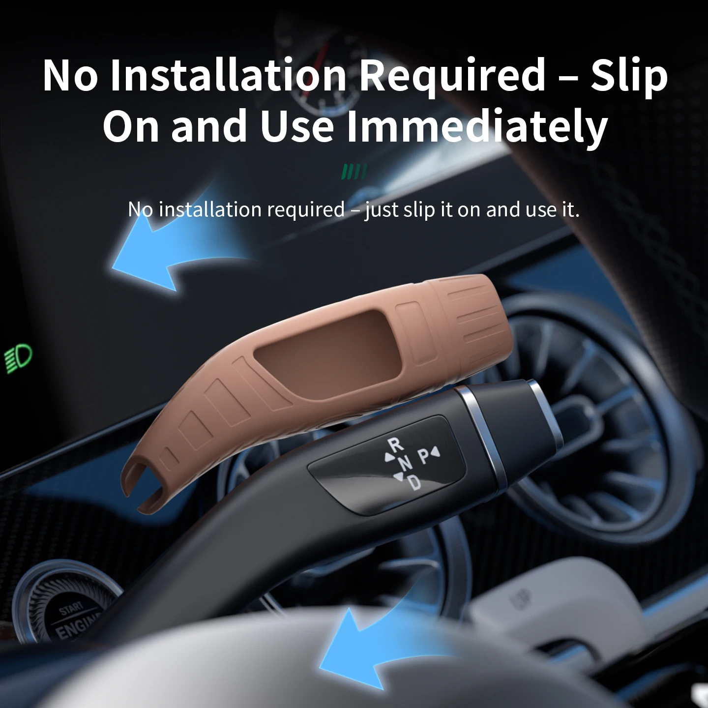 For Mercedes-Benz W205 W213 W222 X253 W166 (2014-2023)Car Silicone Steering Column Gear Shift & Wiper Lever Cover Auto Accessory