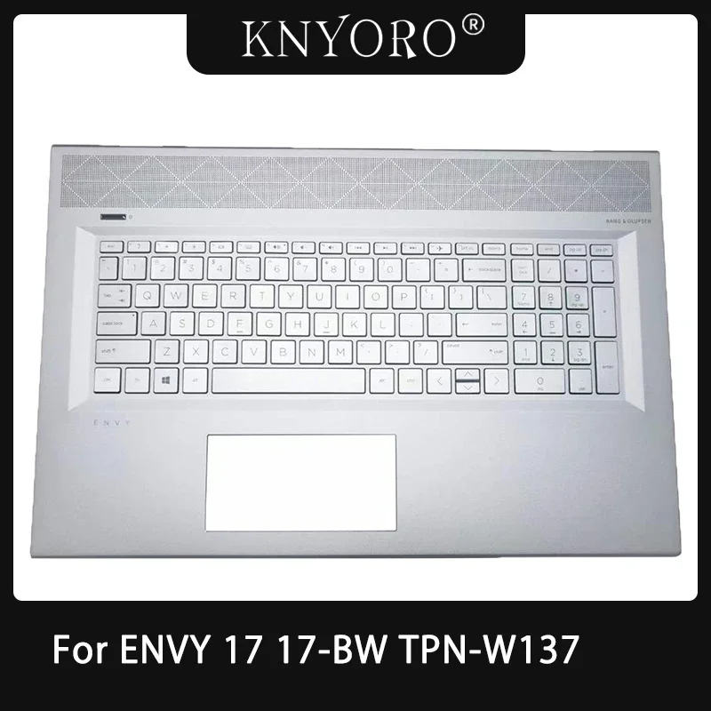 

New Original For HP ENVY 17 17-BW 17t-BW TPN-W137 Laptop Palmrest Upper Top Case Cover With Backlit Keyboard Silvery L20714-001