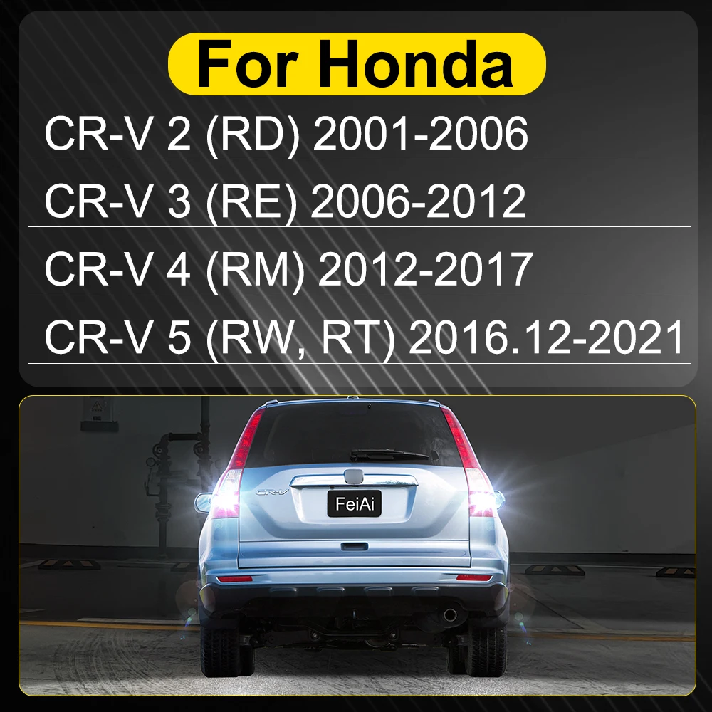 For Honda CR-V 2001-2021 LED Backup Reverse Lights Back Up Lamp Bulb CRV 2nd 3rd 4th 5th Gen 2009 2010 2011 2012 2013 2014 2015