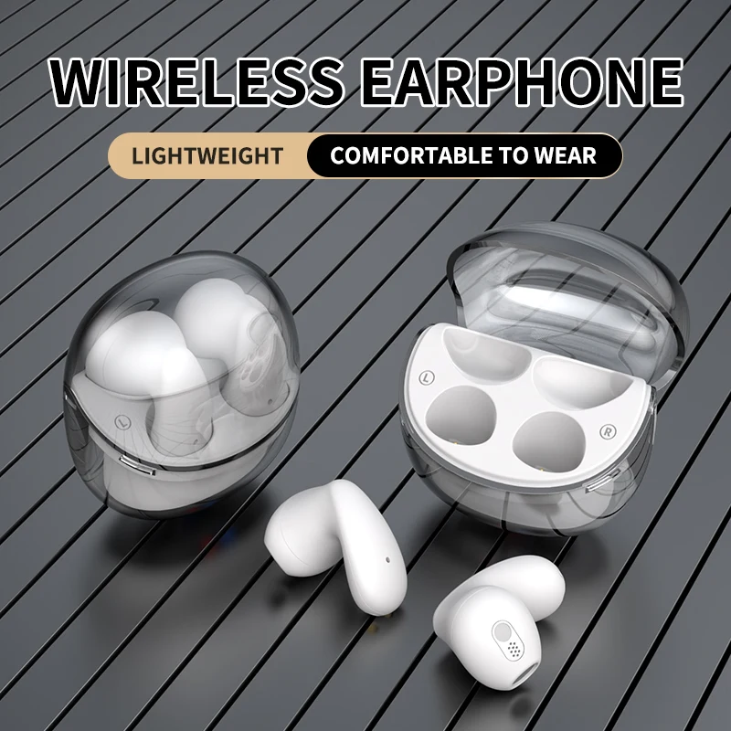 New RD40 Wireless Bluetooth Earphones 5.3 Spacecraft Transparent Cover in Ear High Power Call Noise Reduction Stereo Headphones