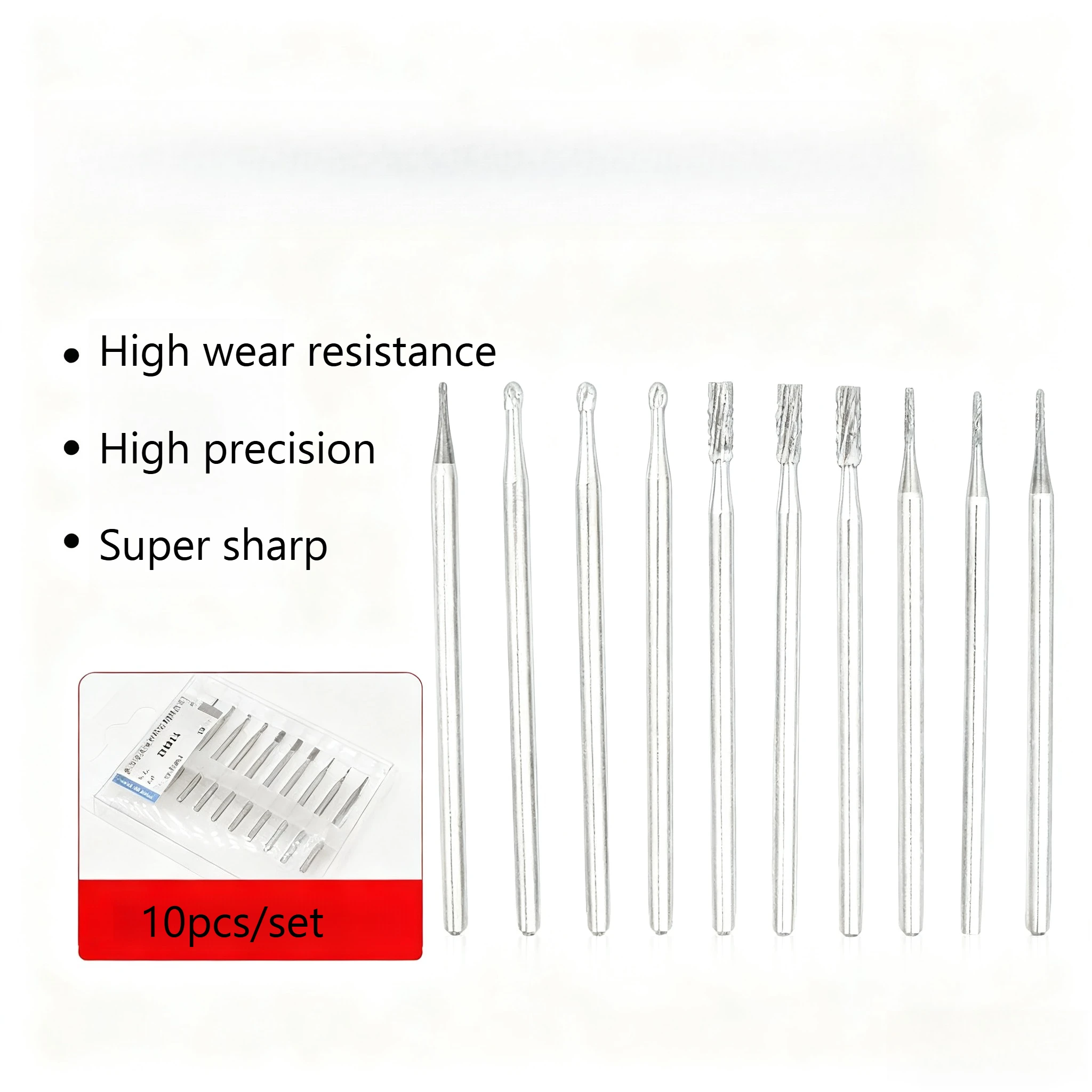 2x10pcs/Set Dental Bur Kit With Storage Box Various Functions Optional Fit for Low Speed Handpiece