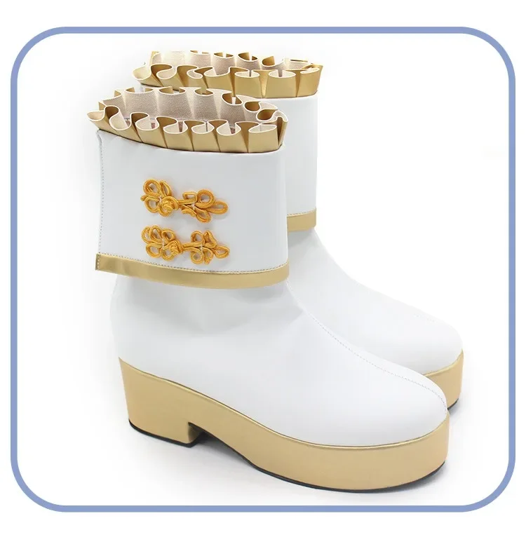 ゲームプリティーダービー 5th イベントコスプレ靴 Pu レザー靴ハロウィンカーニバルブーツコスプレ小道具カスタムメイド