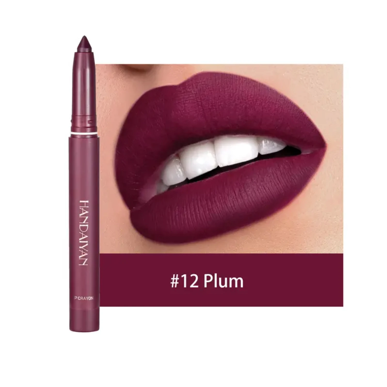 

Long-lasting 2-In-1 Matte Lipstick Pencil, Waterproof Kiss-proof Lip Stick Pen for Makeup, Hydrating Lip Balm Included