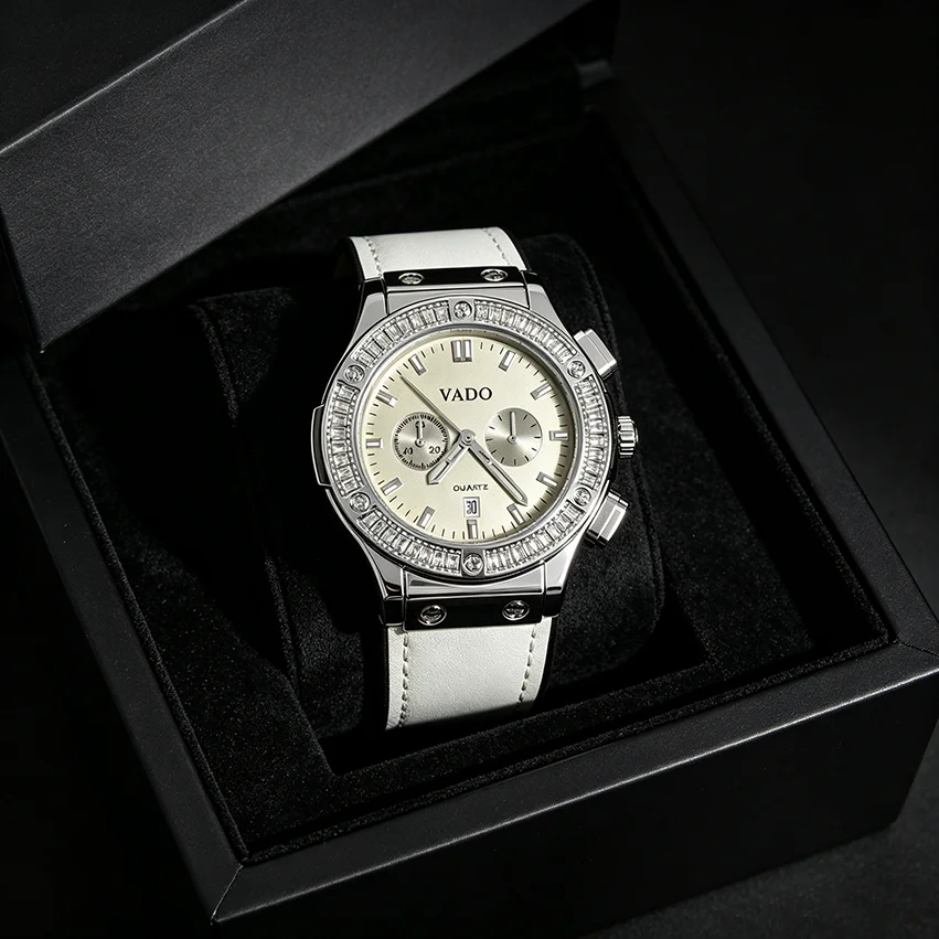 Fashion Women Watches Genuine Leather Brand Casual Diamond Female Quartz Wristwatches Simple Sport Clock Relogio Feminino
