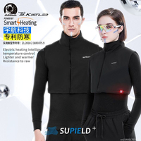 Supield 3-Heating Area Graphene Electric Heated Half Length Vest Outdoor Winter Warm Vest USB Smart Thermostatic Heating Jackets