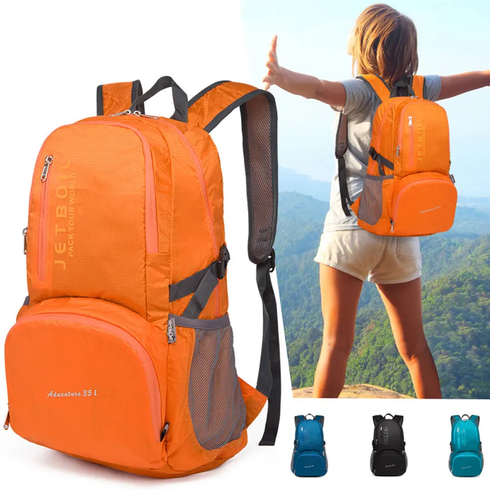 

Nylon Tear Resistant Waterproof Backpack Rucksack 35L Outdoor Sports Bag Camping Travel Backpack Women Trekking Bag For Men