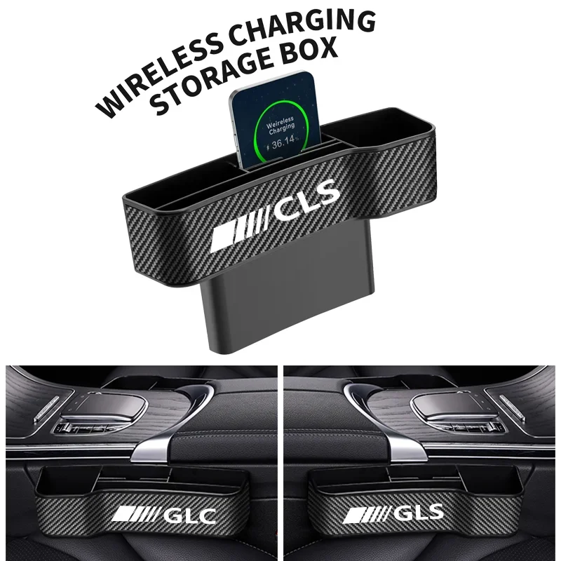 

4s Car Seat Gap Storage Box Leather Storage Box Accessories For Mercedes Benz CLA CLS GLA GLS GLB GLC GLS GLE GT EQA EQB EQC C63