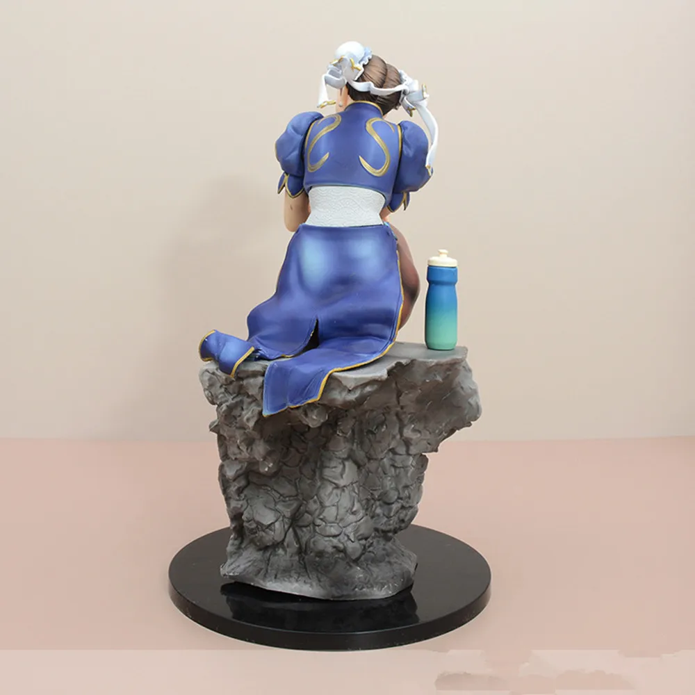 شارع مقاتلة تشون لي أنيمي الشكل الجلوس الموقف 25 سنتيمتر تشون لي الشكل جمع نماذج بولي كلوريد الفينيل تمثال اللعب الهدايا ﻿