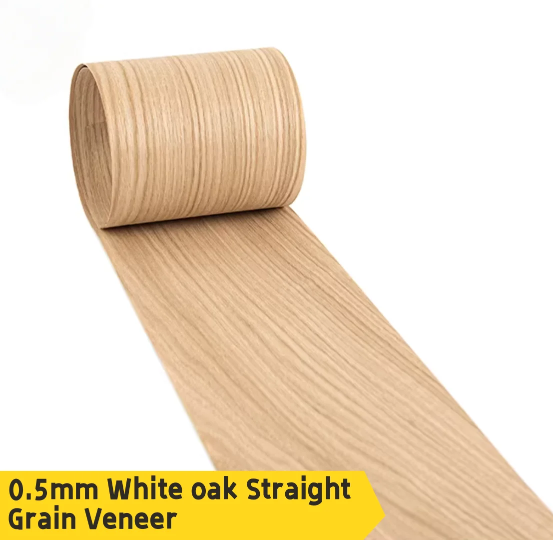 Thickness:0.5mm Natural White Oak Straight Grain  Wood Veneer Sheets