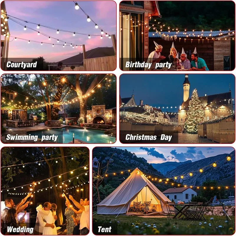 M11K-String Light Hanging Kit,Outdoor Light Wire,Ball Light String Hanging Kit,200FT Coated Stainless Steel 304 Cord Cable