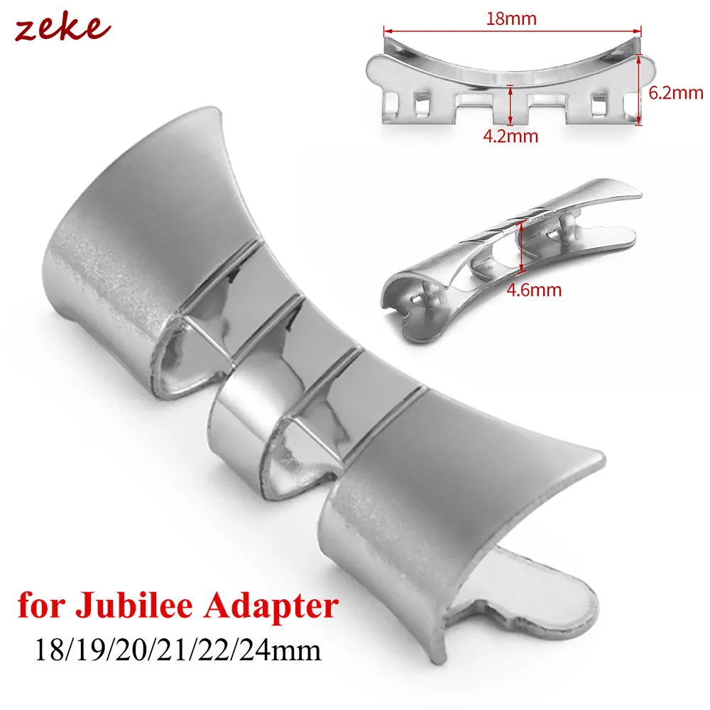 18/19/20/21/22/24mm Edelstahl-Uhrenarmband-Verbinder für Seiko SKX007 SKX009 für Jubilee Gebogene Flache Endglieder-Bandadapter