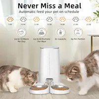 ROJECO Automatic Cat Feeder Pet Smart Cat Food Kibble Dispenser Remote Control Auto WiFi Double Feeder For Cats Dog Accessories 2