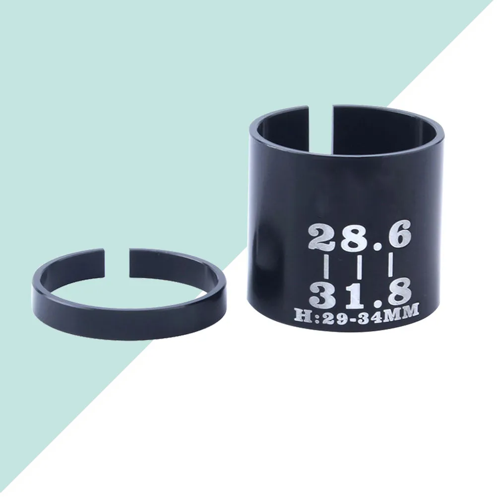 

Seat Pipe Rod Clamp Mountain Bike Seatpost Seat Tube Reducer Cover 31.8 to 28.6 Black Strong Alloy Bolt Closure Secure Clip