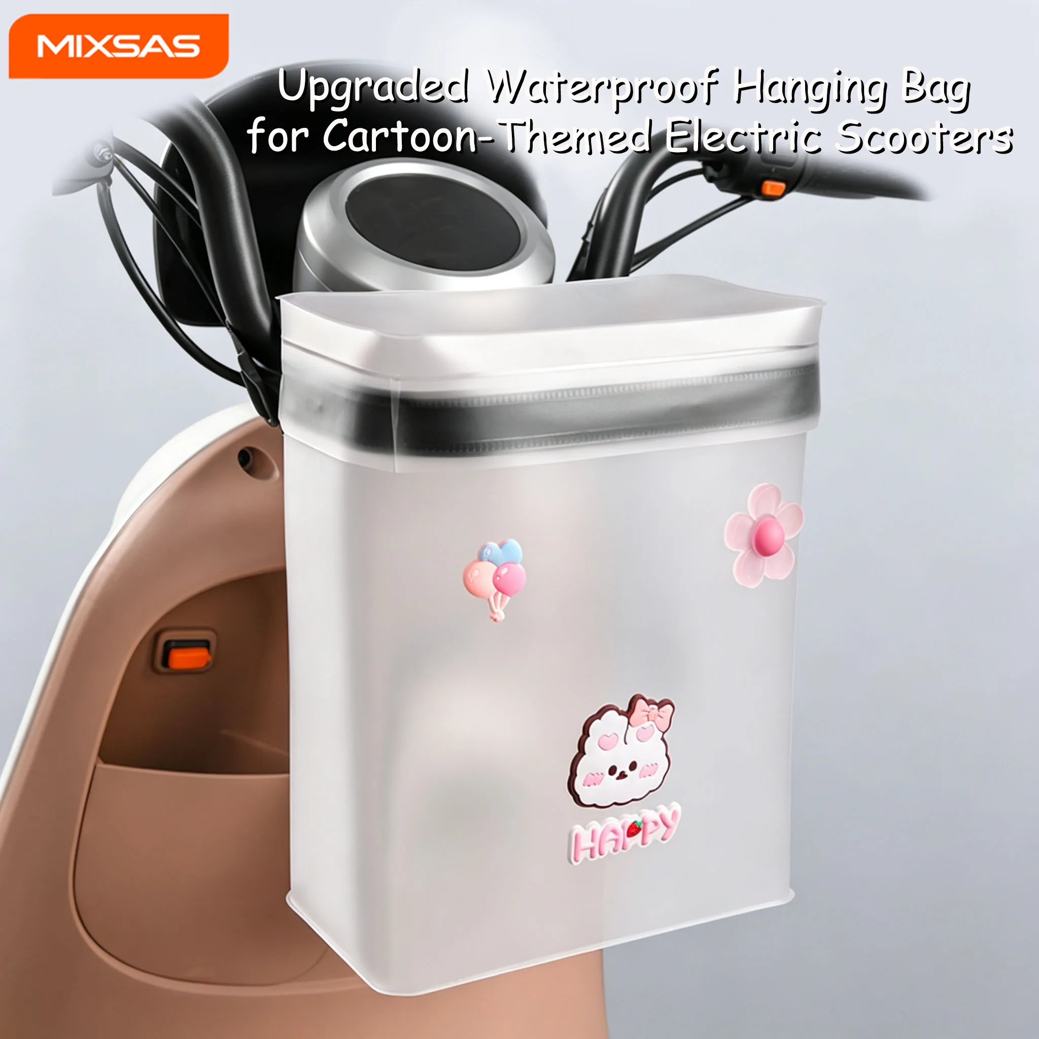 MIXSAS Waterproof Electric Bike Helmet Hanging Bag Front Hanging Bag Motorcycle Electric Bicycle Front Pocket Storage Bag Large