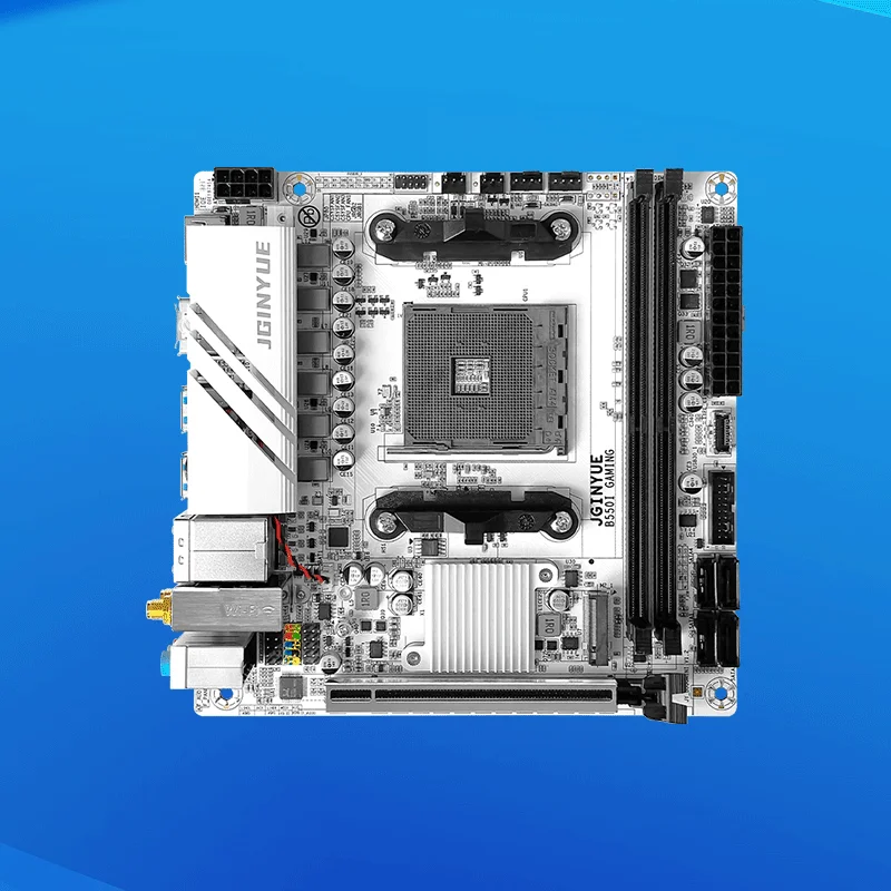 JGINYUE B550 AM4 mini ITX Motherboard supports AMD Ryzen 4000/5000 series EXPO DDR4 RAM WiFi Version Bluetooth5.1 B550i GAMING