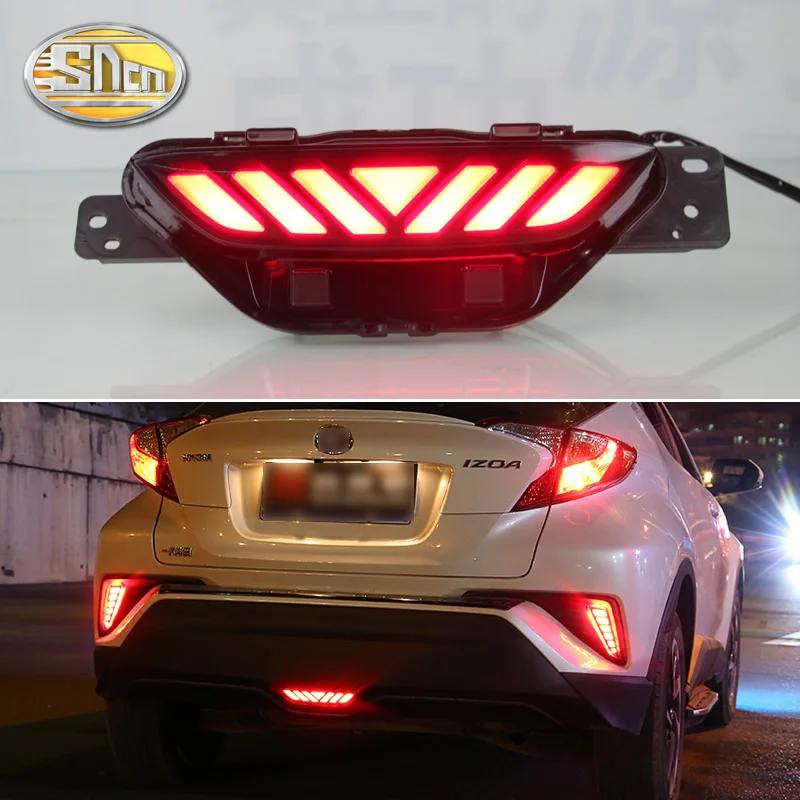 Dla Toyota C-HR CHR 2016 2017 2018 SNCN wielofunkcyjny samochód LED światło na zderzak tylna lampa przeciwmgłowa światło cofania żarówka światło hamowania