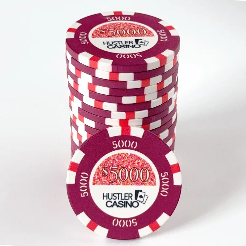 2024 nuevo 5 piezas Texas Hold'em Chip de cerámica partido específico juego de cartas de póker Chip Casino accesorios de entretenimiento profesional