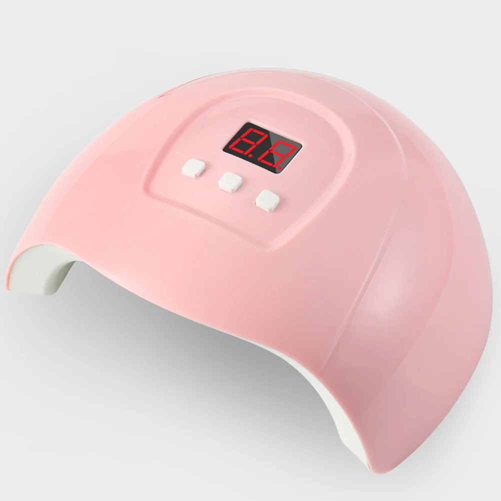 Grace Curve 54W مجفف الأظافر LED مصباح الأشعة فوق البنفسجية مع وظيفة مؤقت التحكم التلقائي في درجة الحرارة لملحقات مانيكير أدوات مجفف الوردي
