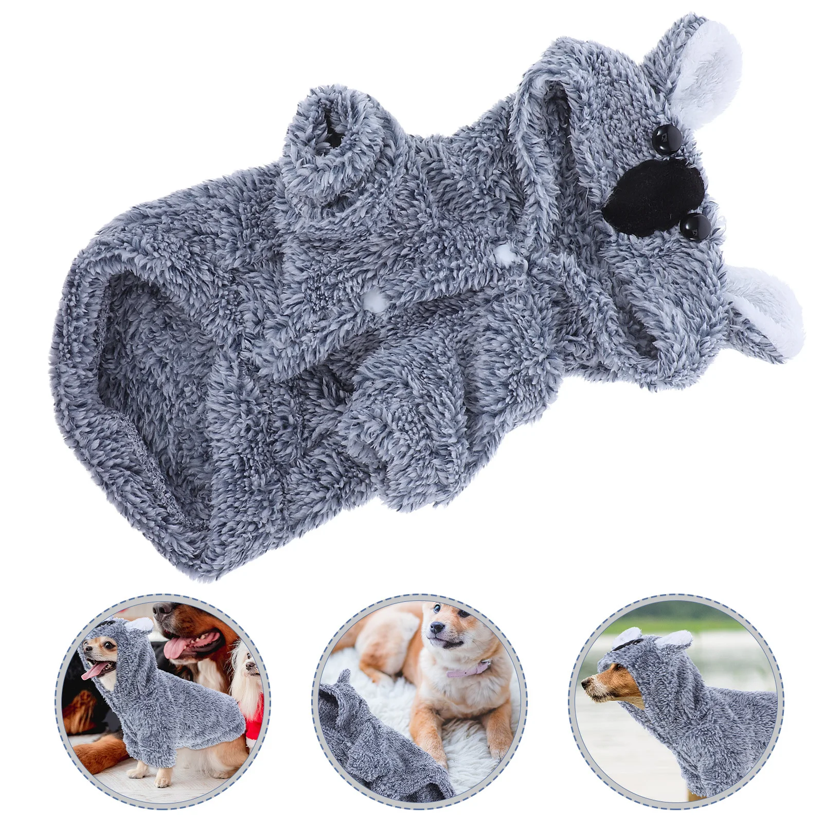 

Koala Shape Dog Clothes Coat For Winter Warmth Outdoor Walking Jogging Small Pet Costume Blue Size Pet Winter Costume Dog Warm