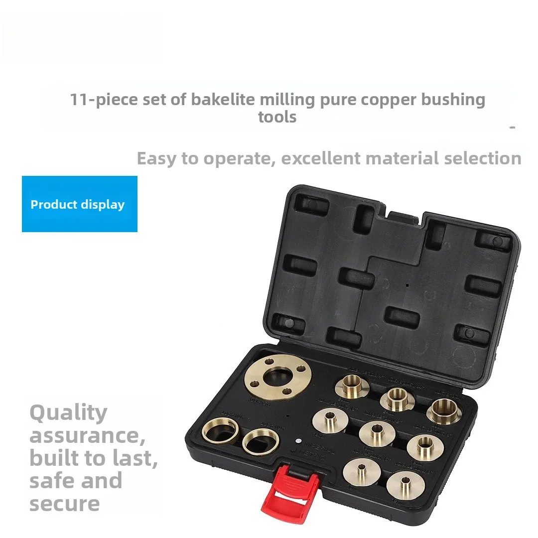 11-Piece Bakelite Milling Pure Copper Bushing Woodworking Tools Maintenance Tools