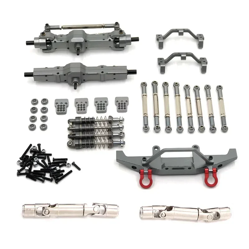 WPL C14 C24 C24-1 Metalowa oś przednia i tylna Zestaw amortyzatorów do montażu na drążku 1/16 RC Car Upgrade Parts