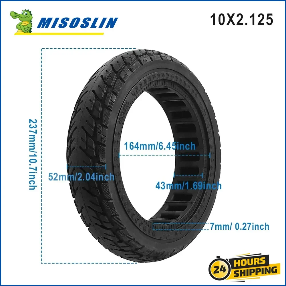 10x2.125 Hollow Solid Tire Explosion Proof Tyre Thickened Stab-proof Wheel Tires for Segway Ninebot F20 F30 F40 Electric Scooter