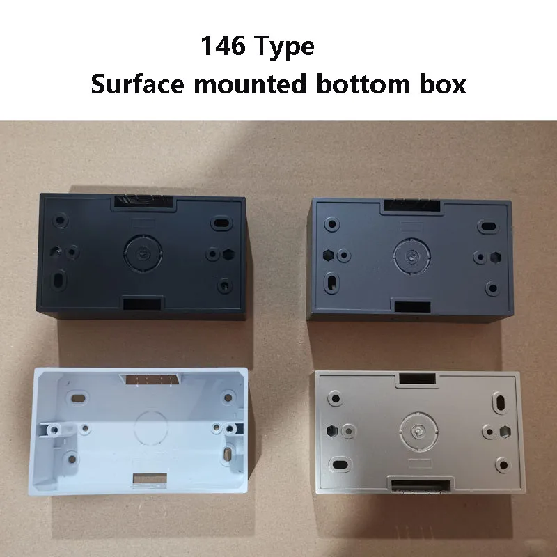 High Quality 146 Type Wall Switch Socket Wire Junction Box Surface Mounted PVC Bottom Wire Cases