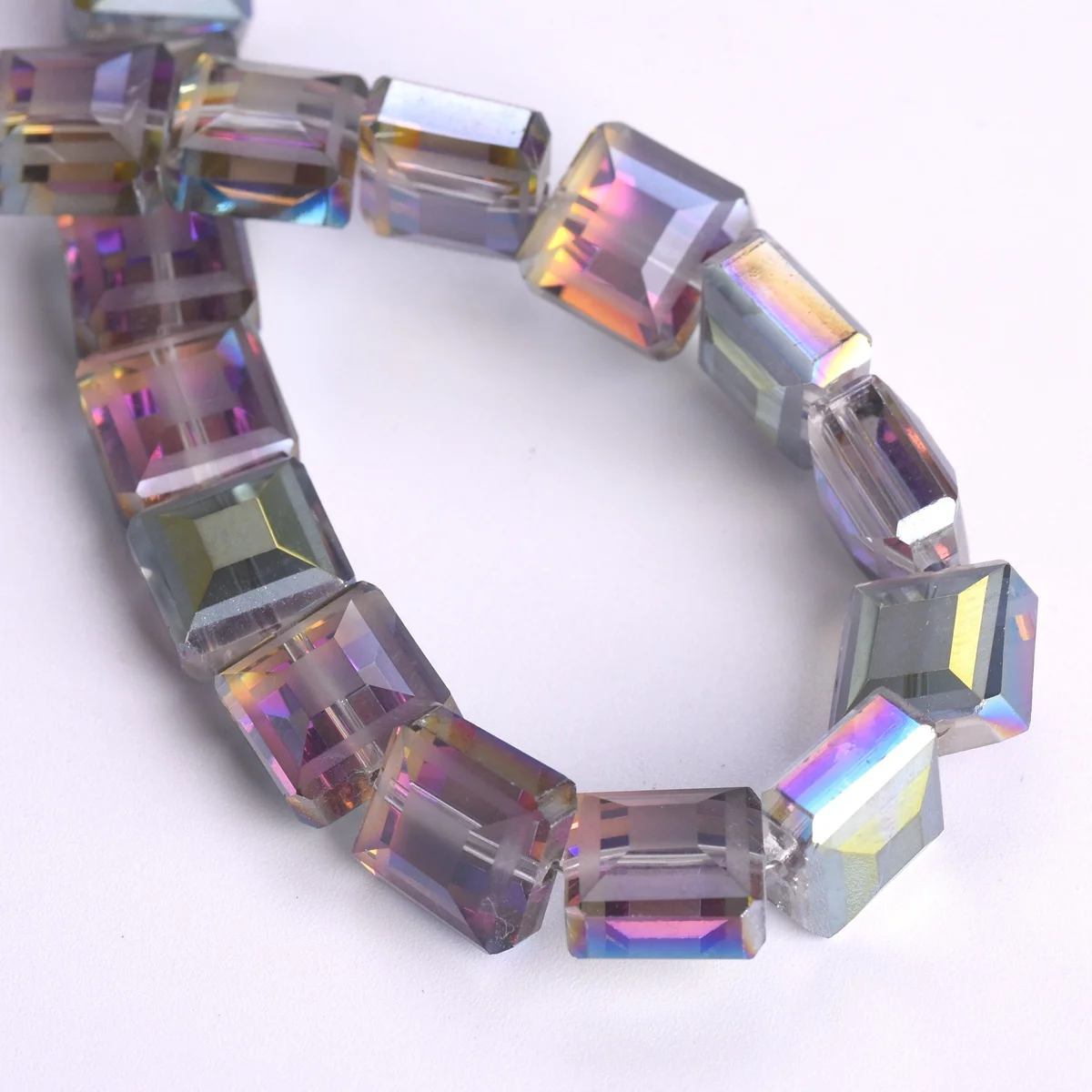 Cuentas sueltas de cristal facetado mate brillante, 10 piezas, 10mm, forma cuadrada, para fabricación de joyas, manualidades