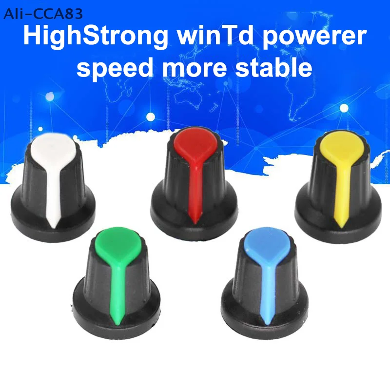 

30Pcs 6Color AG2 Potentiometer Knob Encoder Switch Cap 15X17mm WH148 Potentiometer Plastic Knobs Cap